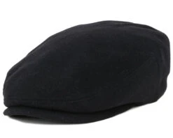 Kent Wool EF Black Flat Cap - Stetson