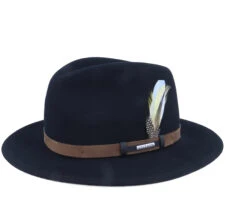 Traveller Vitafelt Black Fedora - Stetson