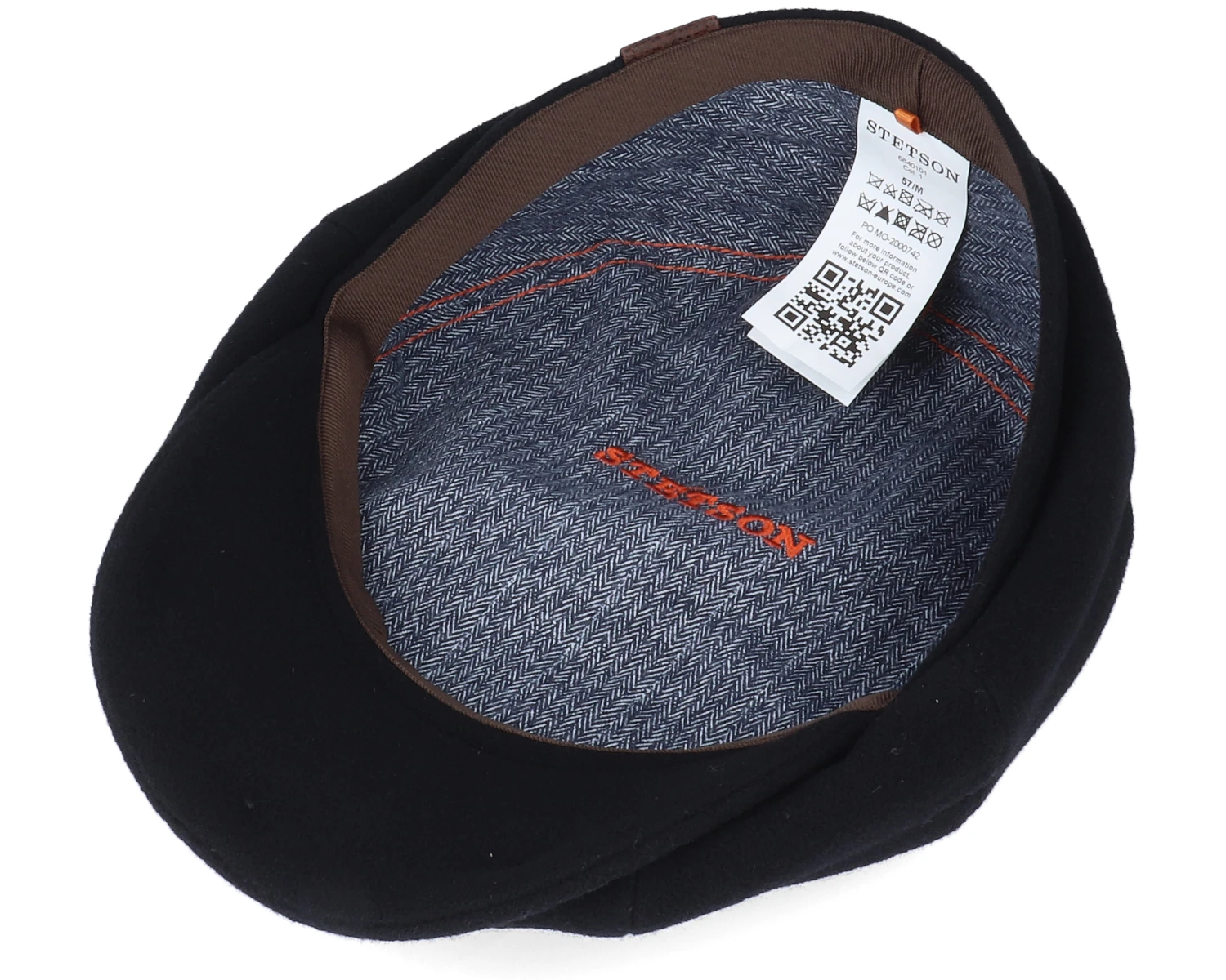 Hatteras Wool/Cashmere Black Flat Cap - Stetson 4 Hatteras Wool/Cashmere Black Flat Cap - Stetson - Image 4