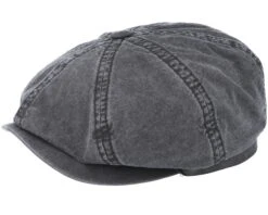 Hatteras Delave Organic Cotton Grey Flat Cap - Stetson