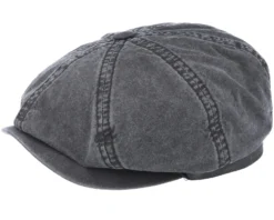 Hatteras Delave Organic Cotton Grey Flat Cap - Stetson
