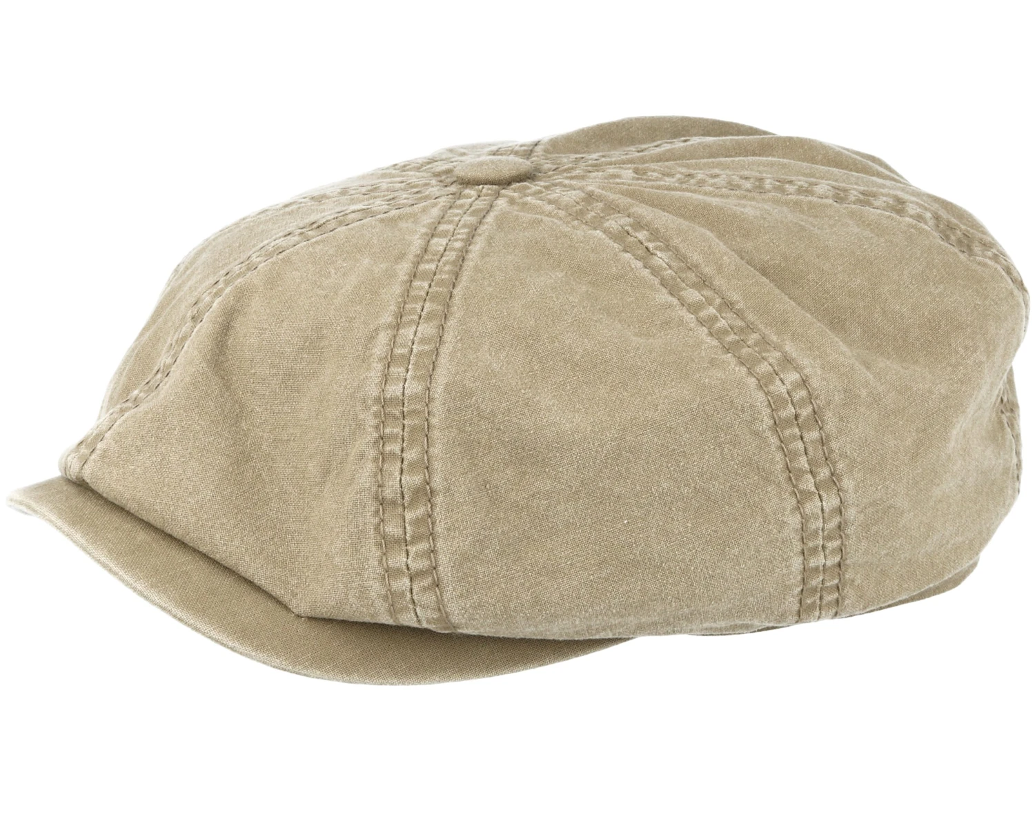 Hatteras Delave Organic Cotton Beige Flat Cap - Stetson 1 Hatteras Delave Organic Cotton Beige Flat Cap - Stetson