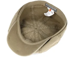 Hatteras Delave Organic Cotton Beige Flat Cap - Stetson -Stetson 4043898024969 4 scaled