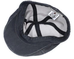 Level Co/Pe Black Flat Cap - Stetson -Stetson 4043898185684 4