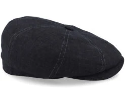 Hatteras Linen Black Flat Cap - Stetson 7 Hatteras Linen Black Flat Cap - Stetson -Stetson 4043898354530 3