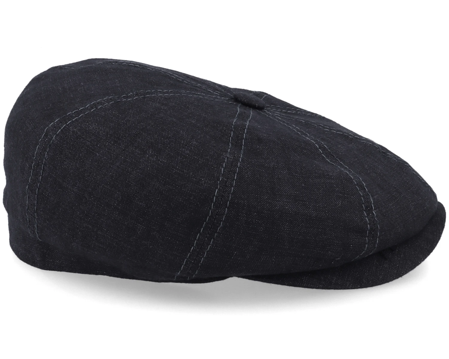 Hatteras Linen Black Flat Cap - Stetson 3 Hatteras Linen Black Flat Cap - Stetson - Image 3