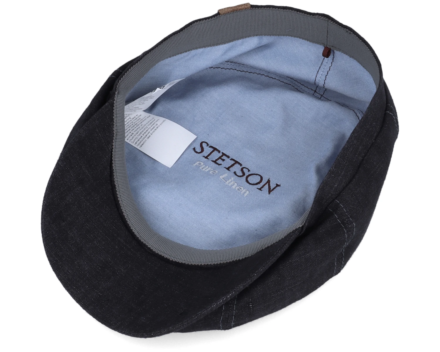 Hatteras Linen Black Flat Cap - Stetson 4 Hatteras Linen Black Flat Cap - Stetson - Image 4