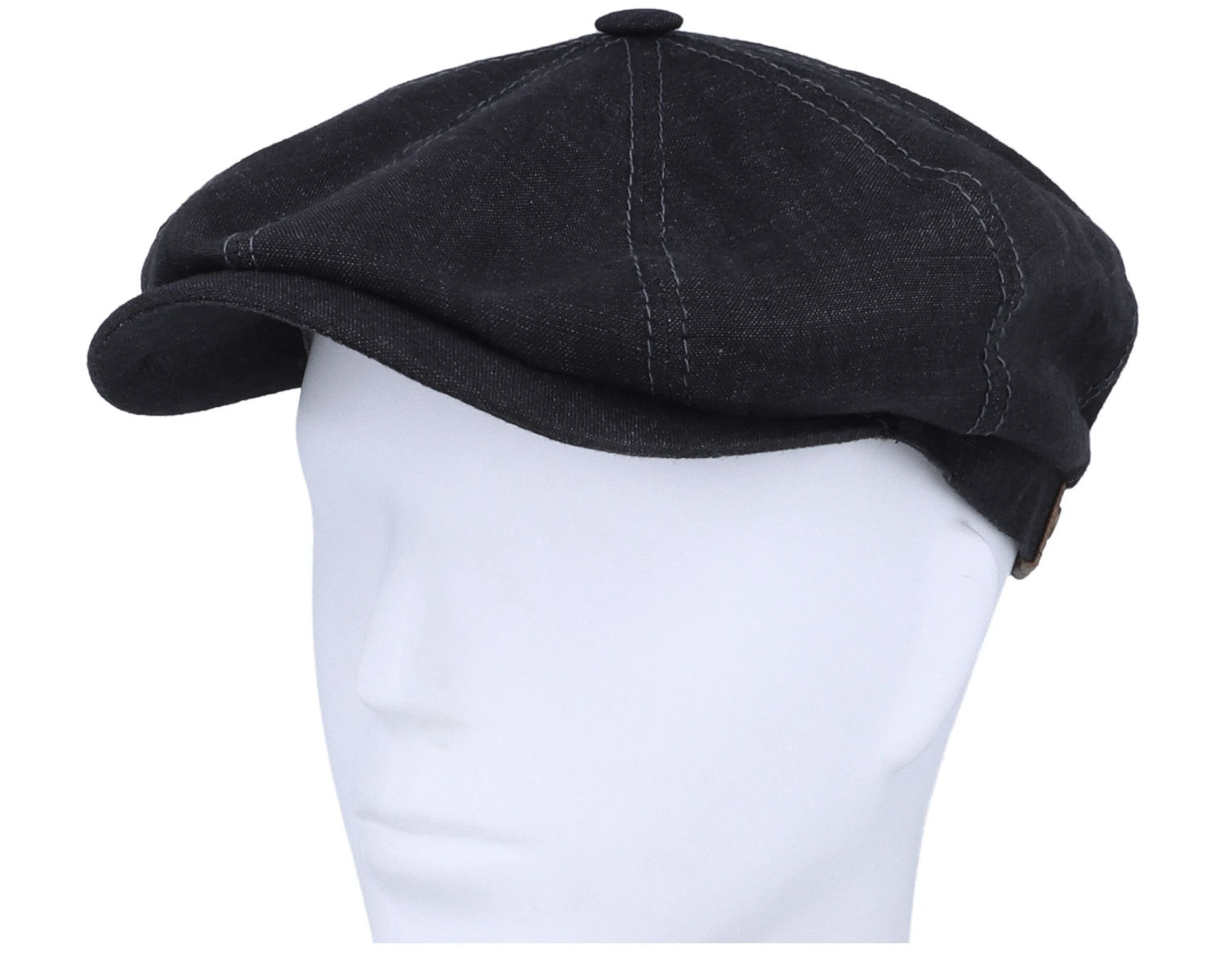 Hatteras Linen Black Flat Cap - Stetson 5 Hatteras Linen Black Flat Cap - Stetson - Image 5