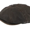 Hatteras Co/Pes Dark Brown Flat Cap - Stetson