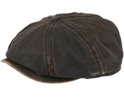 Hatteras Co/Pes Dark Brown Flat Cap - Stetson