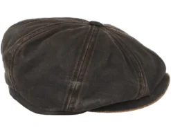 Hatteras Co/Pes Dark Brown Flat Cap - Stetson -Stetson 4043898355254 3 scaled