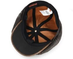 Hatteras Co/Pes Dark Brown Flat Cap - Stetson -Stetson 4043898355254 4