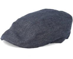 Ivy Linen Dark Grey Flat Cap - Stetson
