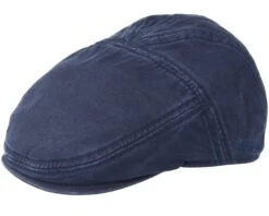 Ivy Cap Cotton Navy Flatcap - Stetson