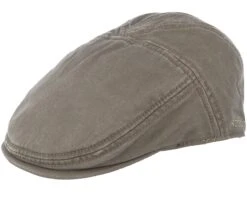 Ivy Cotton Dark Beige Flat Cap - Stetson
