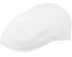 Ivy Cotton White Flat Cap - Stetson