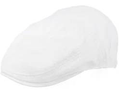 Ivy Cotton White Flat Cap - Stetson