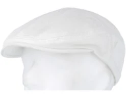 Ivy Cotton White Flat Cap - Stetson -Stetson 4043898369183 5