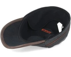 Baseball Cap Cow Hide Brown Ear Flap - Stetson -Stetson 4043898381710 4