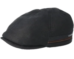 Duck Cap Cowhide Black Flat Cap - Stetson