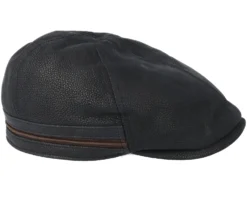 Duck Cap Cowhide Black Flat Cap - Stetson 8 Duck Cap Cowhide Black Flat Cap - Stetson -Stetson 4043898396462 3 scaled