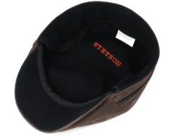Duck Cap Cowhide Dark Brown Flat Cap - Stetson 11 Duck Cap Cowhide Dark Brown Flat Cap - Stetson -Stetson 4043898396547 6 scaled