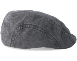 Ivy Delave Organic Cotton Washed Black Flatcap - Stetson -Stetson 4043898445108 3 scaled