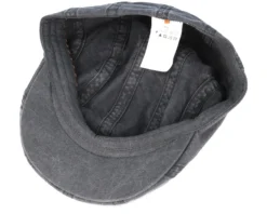 Ivy Delave Organic Cotton Washed Black Flatcap - Stetson -Stetson 4043898445108 4 scaled