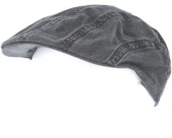 Ivy Delave Organic Cotton Washed Black Flatcap - Stetson -Stetson 4043898445108 5