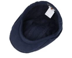 Ivy Cap Delave Organic Cotton Navy Flat Cap - Stetson -Stetson 4043898445146 4