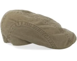 Ivy Delave Organic Cotton Olive Flat Cap - Stetson -Stetson 4043898445191 3