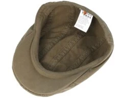 Ivy Delave Organic Cotton Olive Flat Cap - Stetson -Stetson 4043898445191 4