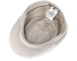 Ivy Delave Organic Cotton Beige Flat Cap - Stetson -Stetson 4043898445245 4