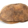 6-Panel Pigskin Brown Flat Cap - Stetson