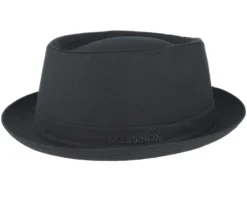 Cotton Black Pork Pie - Stetson