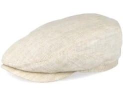 Driver Cap Linen Beige Flat Cap - Stetson