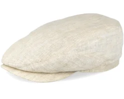 Driver Cap Linen Beige Flat Cap - Stetson