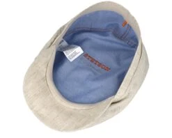 Driver Cap Linen Beige Flat Cap - Stetson -Stetson 4043898555722 4