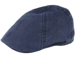 Texas Organic Cotton Navy Flat Cap - Stetson