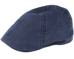 Texas Organic Cotton Navy Flat Cap - Stetson