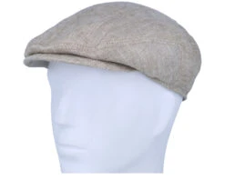 Kent Linen Natural Flat Cap - Stetson -Stetson 4043898561976 5