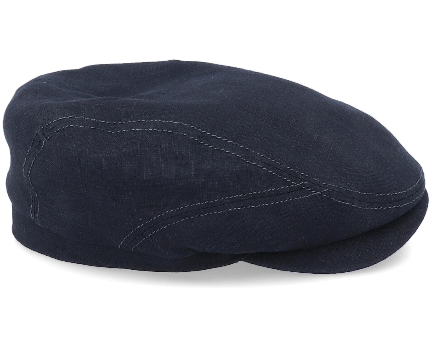 Driver Cap Linen 1 Black Flat Cap - Stetson 3 Driver Cap Linen 1 Black Flat Cap - Stetson - Image 3