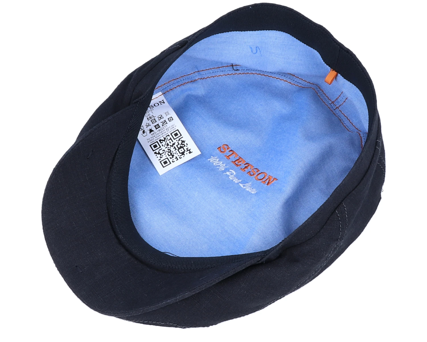 Driver Cap Linen 1 Black Flat Cap - Stetson 4 Driver Cap Linen 1 Black Flat Cap - Stetson - Image 4