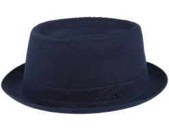 Cotton Navy/Gun Metal Pork Pie - Stetson