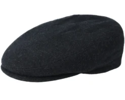 Kent Wool/Cashmere Black Flat Cap - Stetson