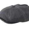 Hatteras Co/Pes Black Flat Cap - Stetson