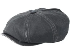 Hatteras Co/Pes Black Flat Cap - Stetson