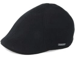 Texas Wool/Cashmere Black Flat Cap - Stetson