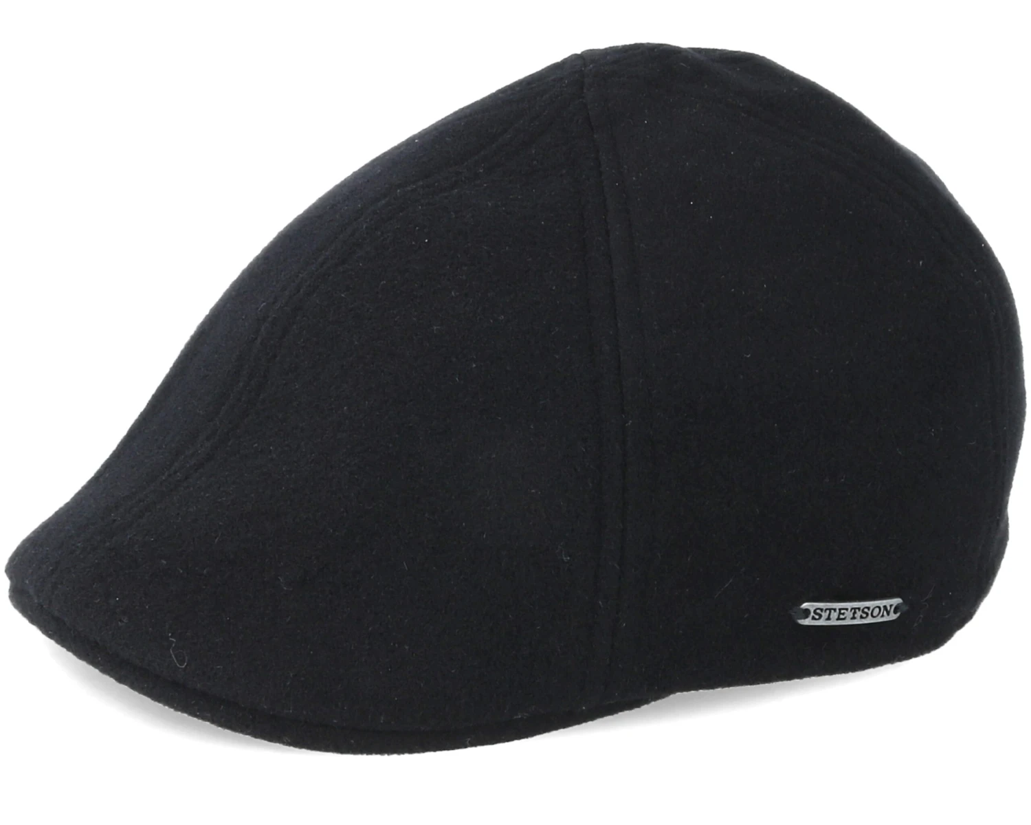 Texas Wool/Cashmere Black Flat Cap - Stetson 1 Texas Wool/Cashmere Black Flat Cap - Stetson