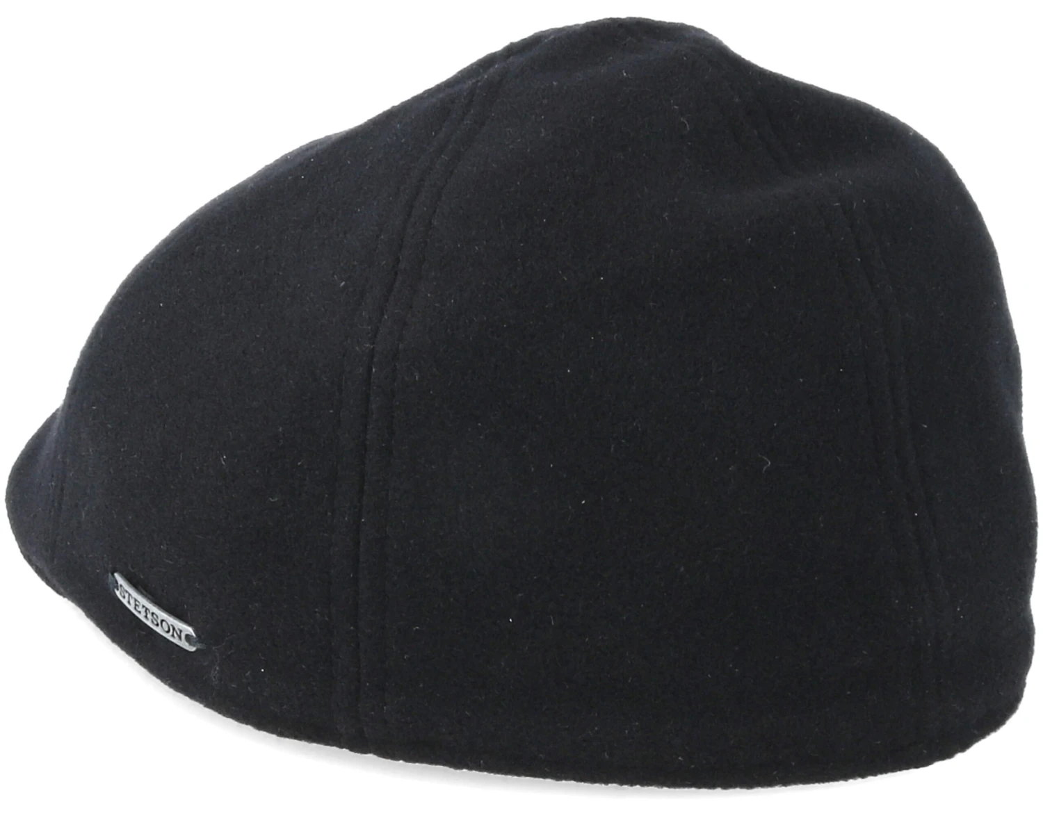 Texas Wool/Cashmere Black Flat Cap - Stetson 2 Texas Wool/Cashmere Black Flat Cap - Stetson - Image 2